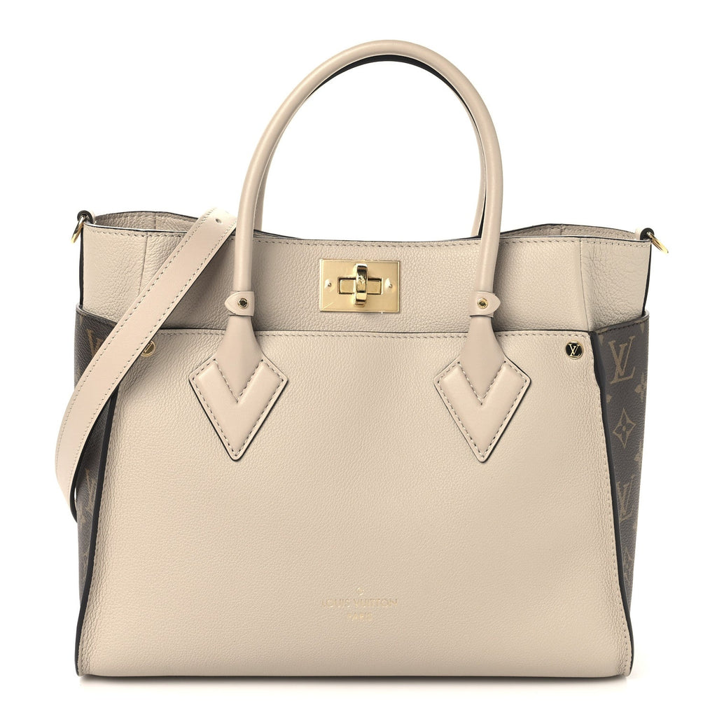 Calfskin Monogram On My Side MM Greige