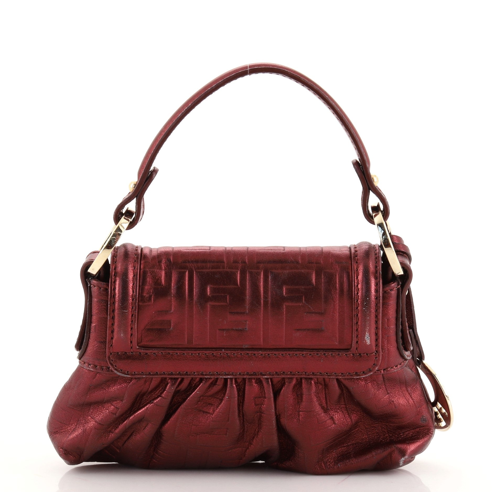 Chef Flap Bag Zucca Embossed Leather Mini