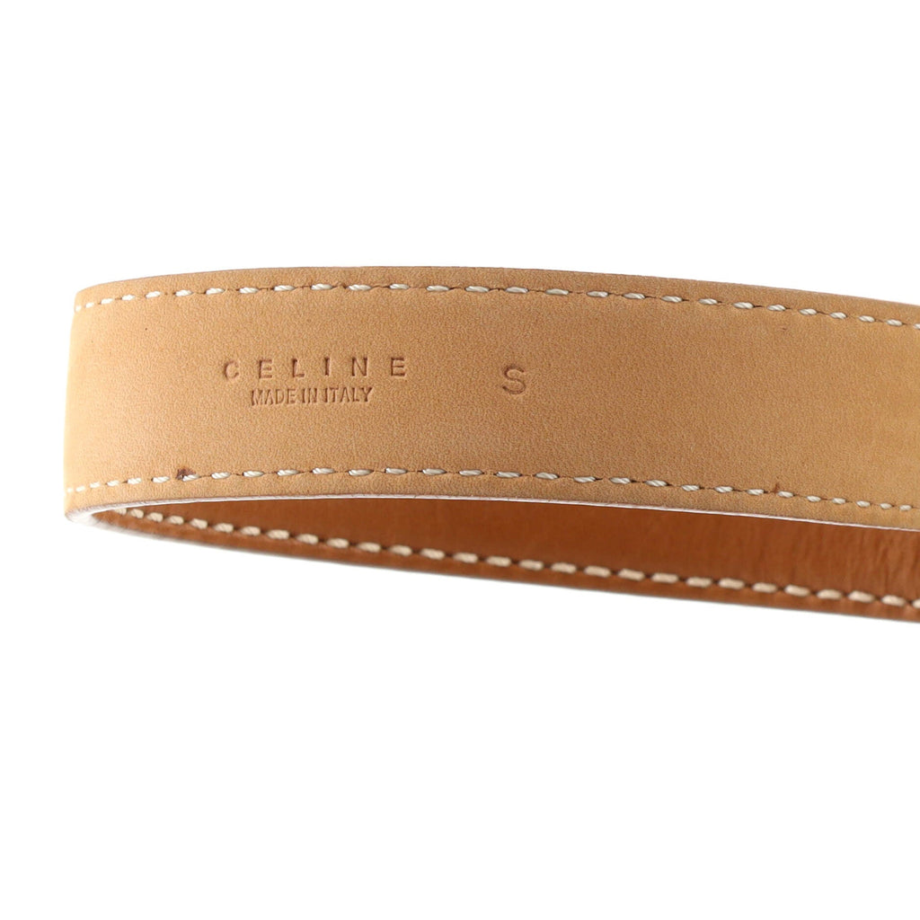 Vintage Logo Circle Belt Leather and Metal 170