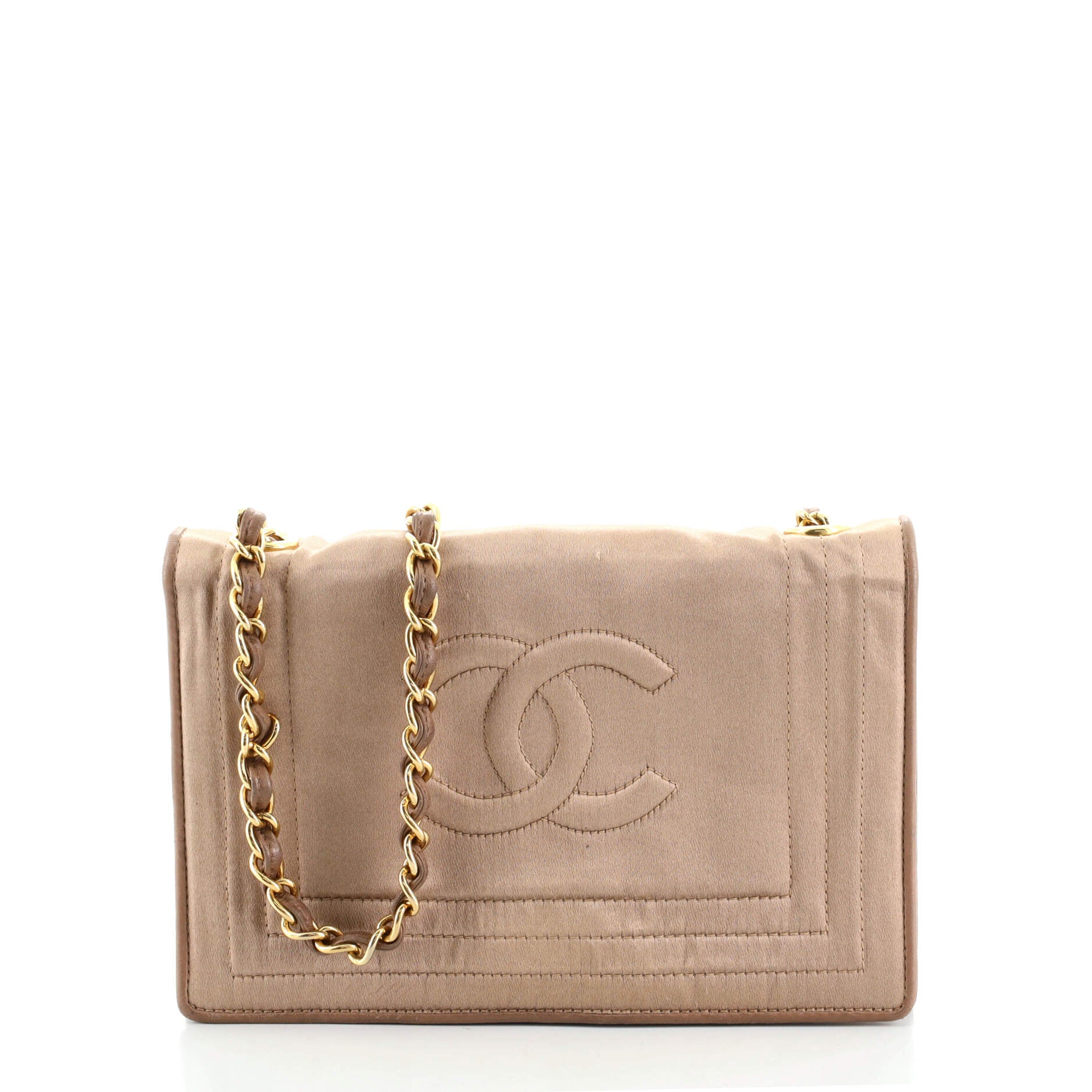 Vintage CC Stitch Flap Bag Satin Mini