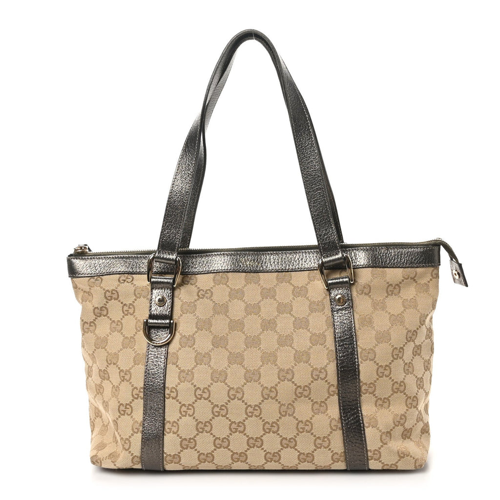 Monogram Medium Abbey Tote Metallic