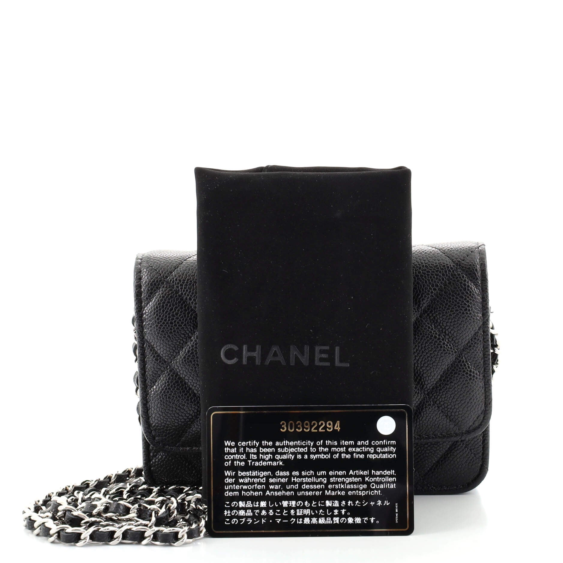 Wallet on Chain Quilted Caviar Mini