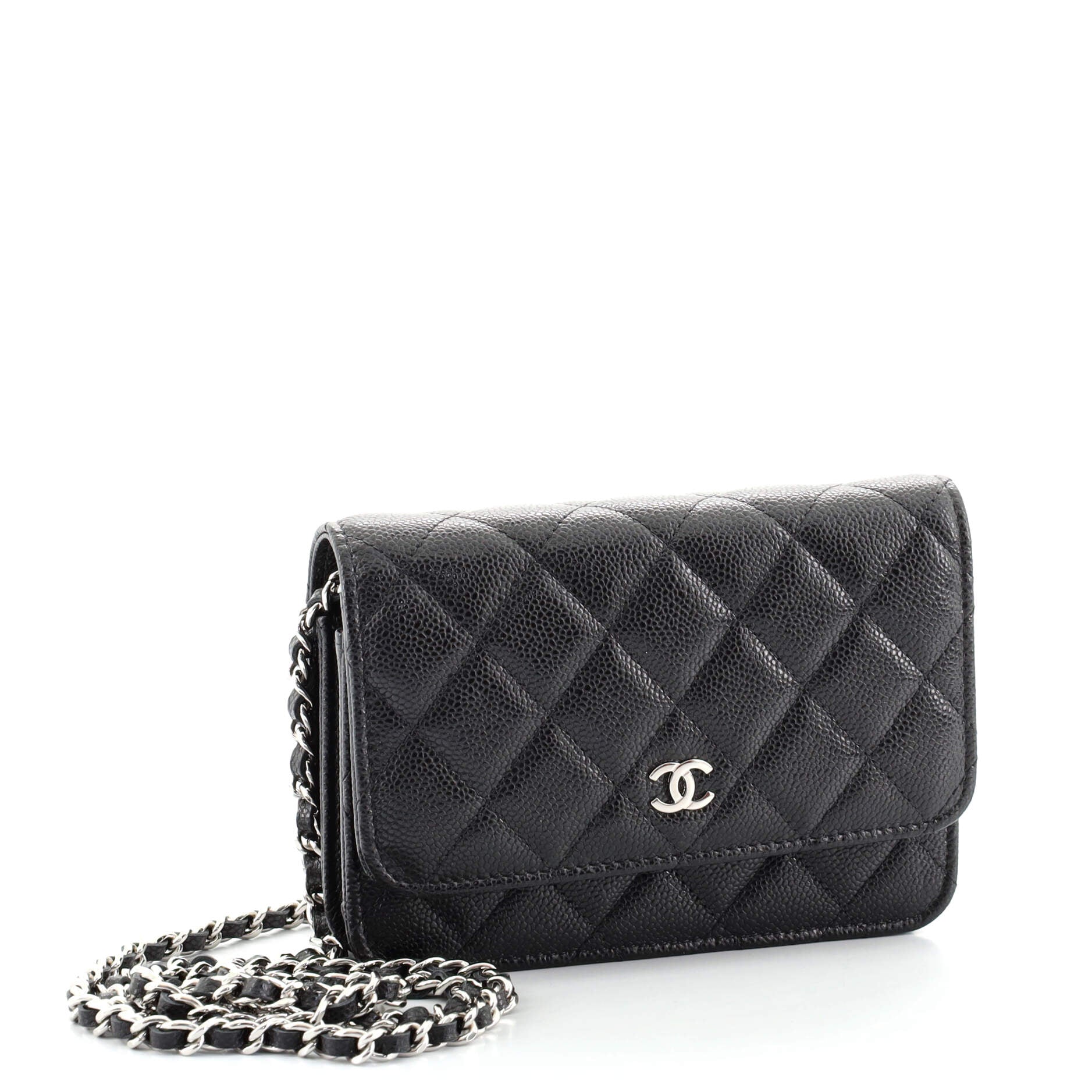 Wallet on Chain Quilted Caviar Mini