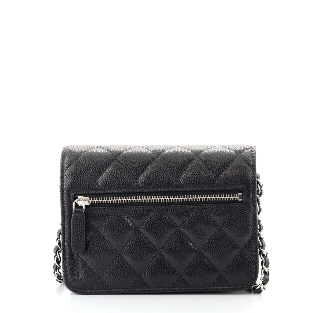 Wallet on Chain Quilted Caviar Mini