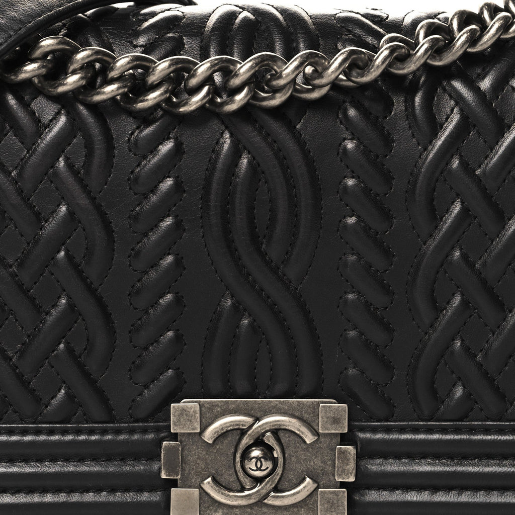 Lambskin Medium Celtic Boy Flap Black