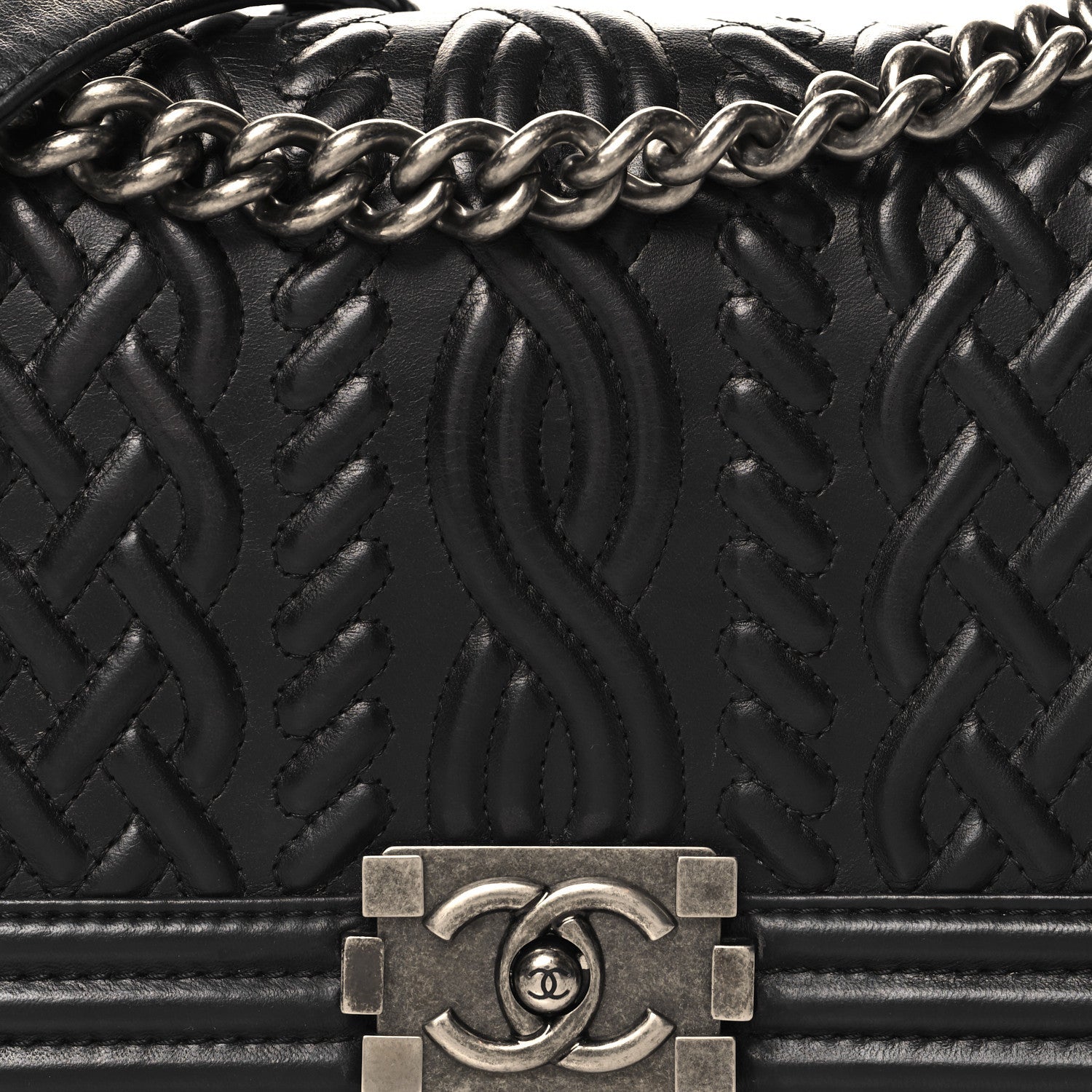 Lambskin Medium Celtic Boy Flap Black