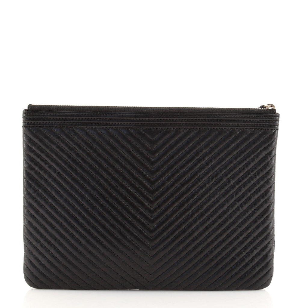 Boy O Case Clutch Chevron Calfskin Medium