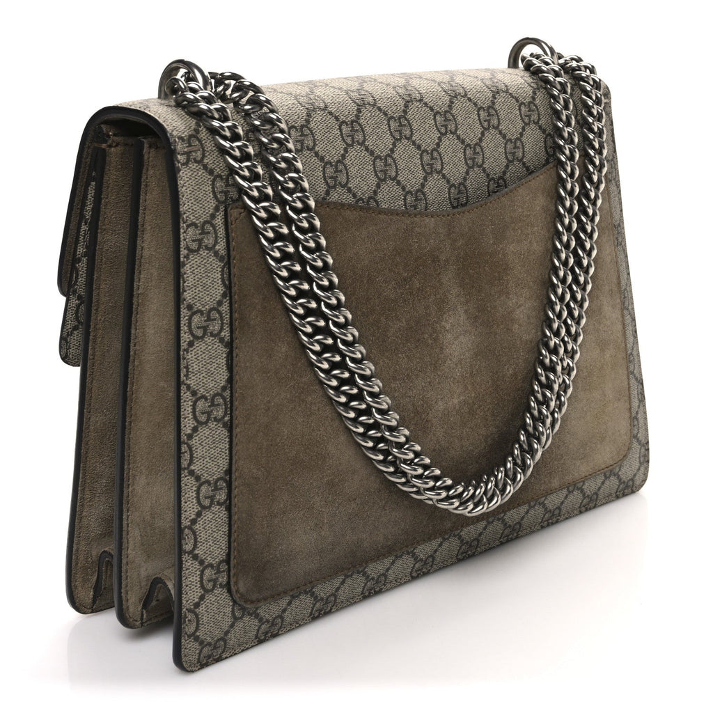 GG Supreme Monogram Medium Dionysus Shoulder Bag Taupe