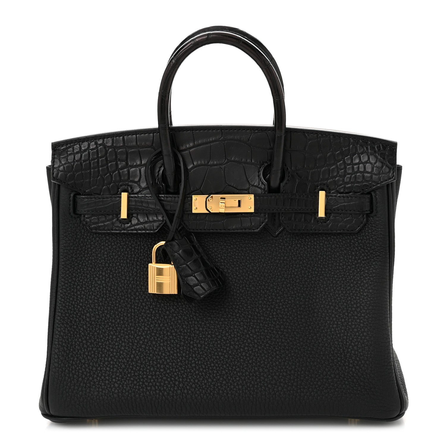 Togo Matte Alligator Birkin Touch 25 Black