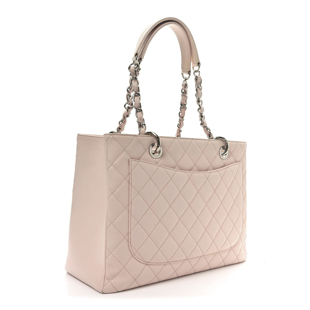 Caviar Quilted Grand Shopping Tote GST Rose Clair