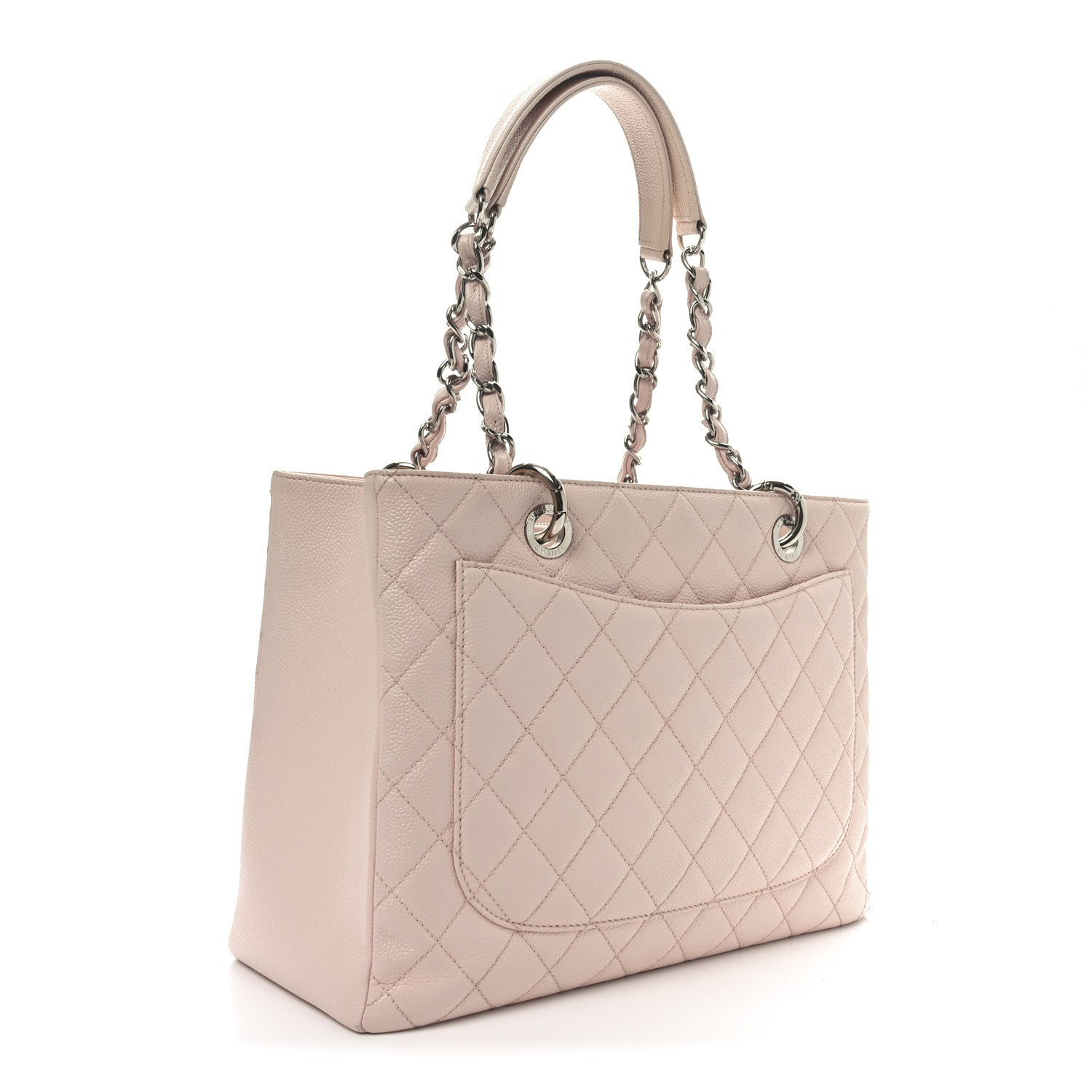 Caviar Quilted Grand Shopping Tote GST Rose Clair