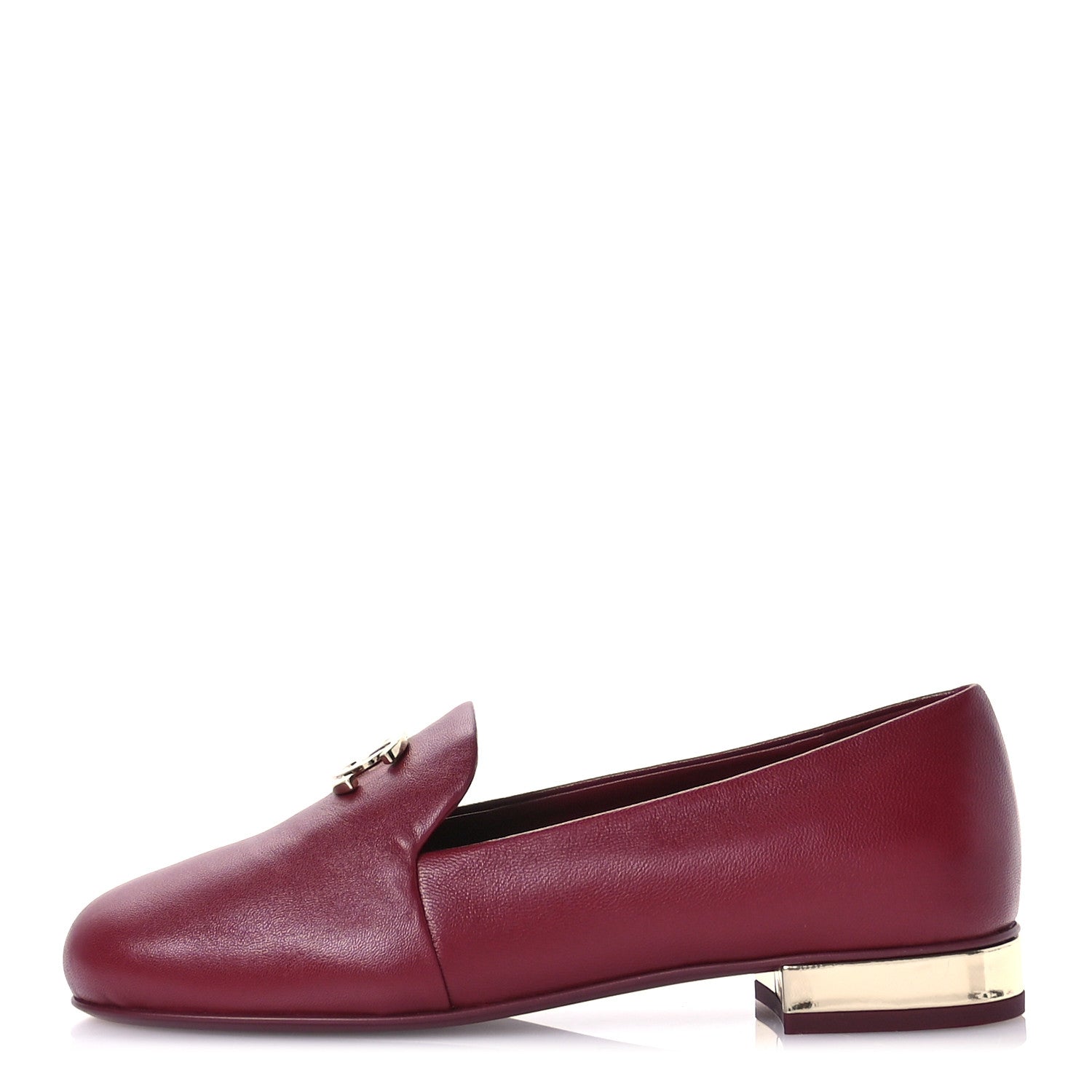 Lambskin CC Loafers 35 Bordeaux
