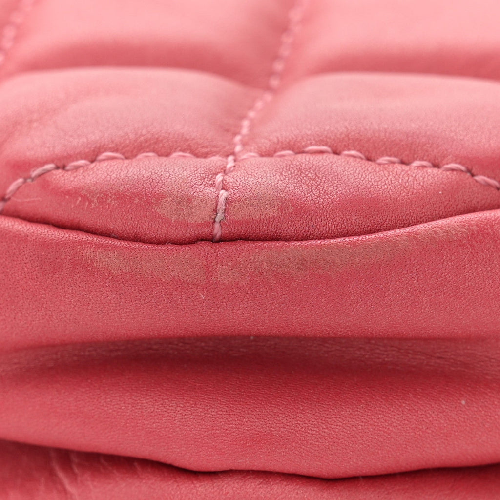 Calfskin Quilted Day Trips Camera Case Pink