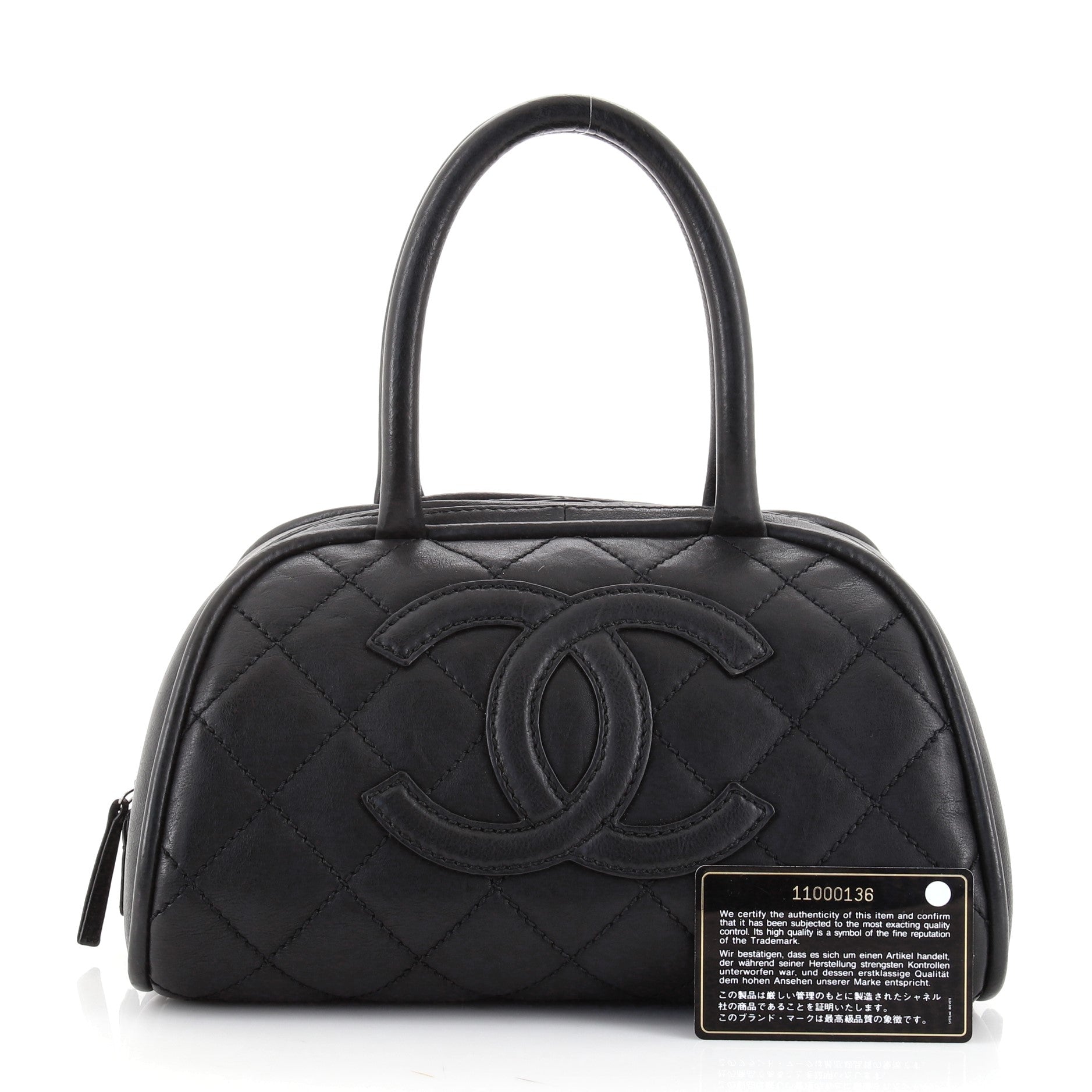 Timeless CC Bowler Bag Quilted Leather Mini