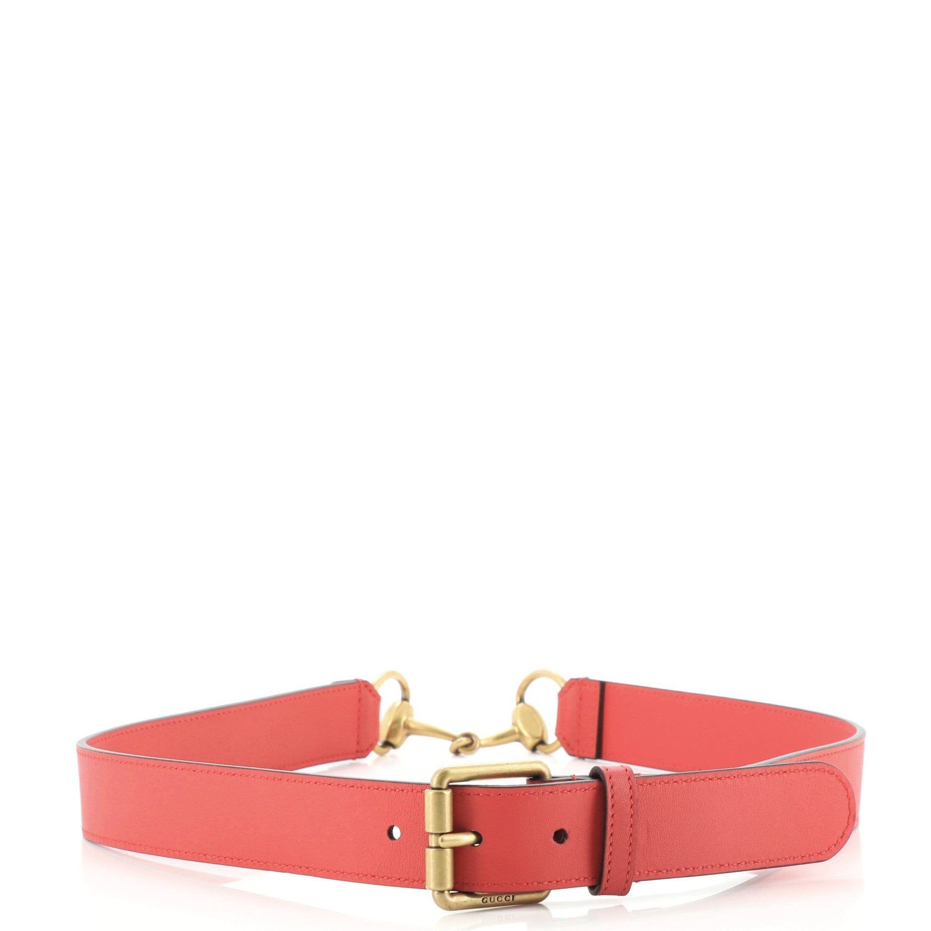 Horsebit Buckle Belt Leather Medium 85
