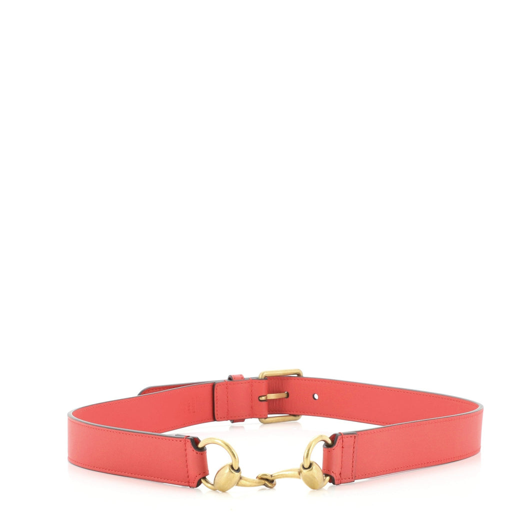Horsebit Buckle Belt Leather Medium 85