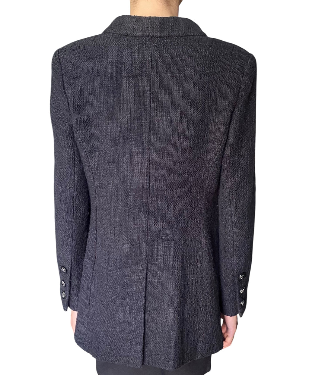 Chanel Black Cotton Bombay 2012 Tweed Blazer - FR 42 / US 6