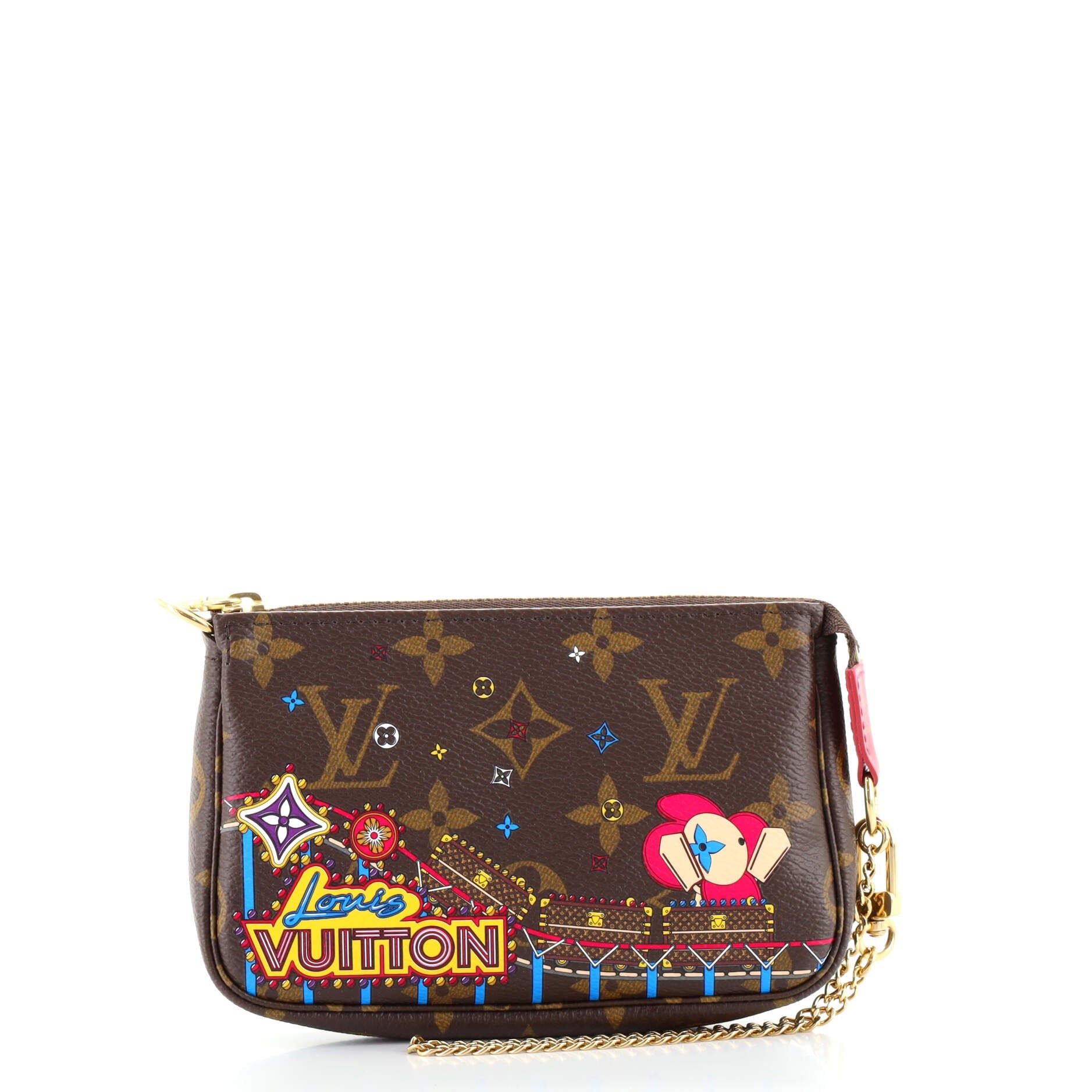 Pochette Accessoires Limited Edition Vivienne Xmas Monogram Canvas Mini