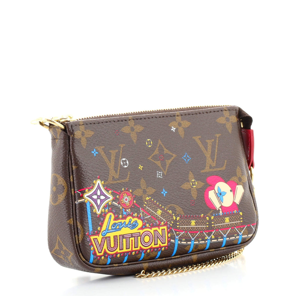 Pochette Accessoires Limited Edition Vivienne Xmas Monogram Canvas Mini