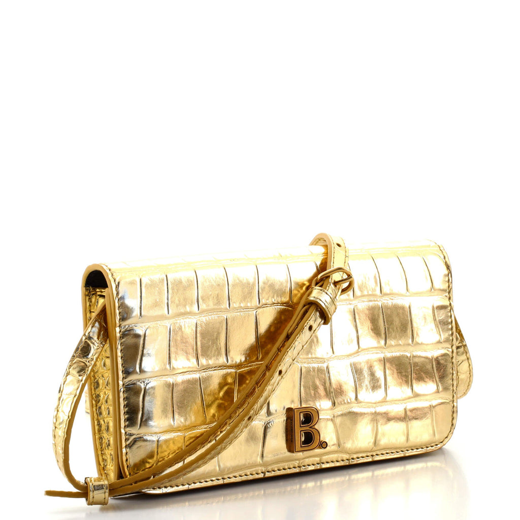 Touch B. Crossbody Bag Crocodile Embossed Leather Mini
