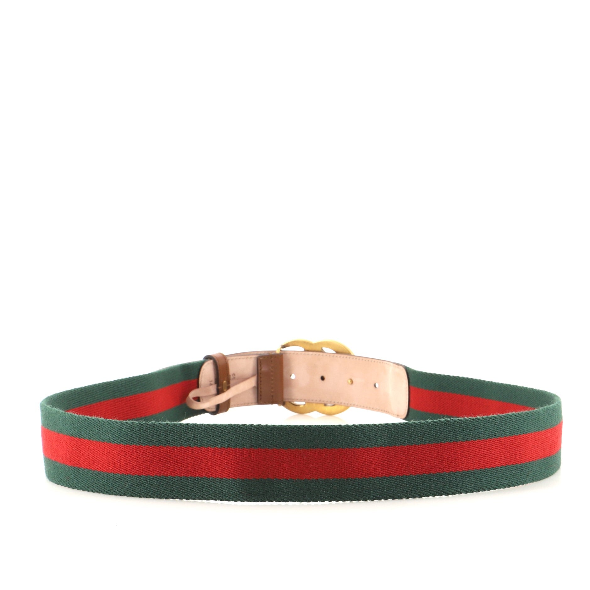 GG Marmont Web Belt Canvas and Leather Wide 5