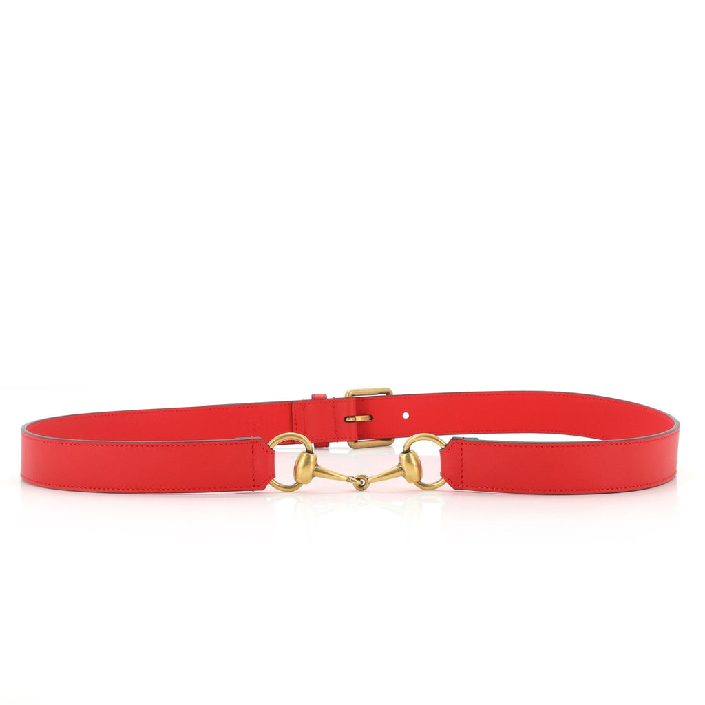 Horsebit Buckle Belt Leather Medium 105