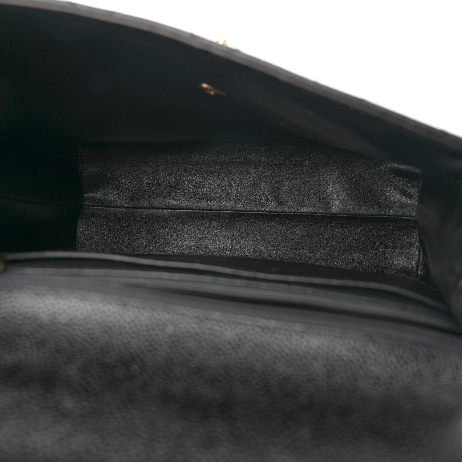 Caviar Quilted Jumbo Kelly Flap Black