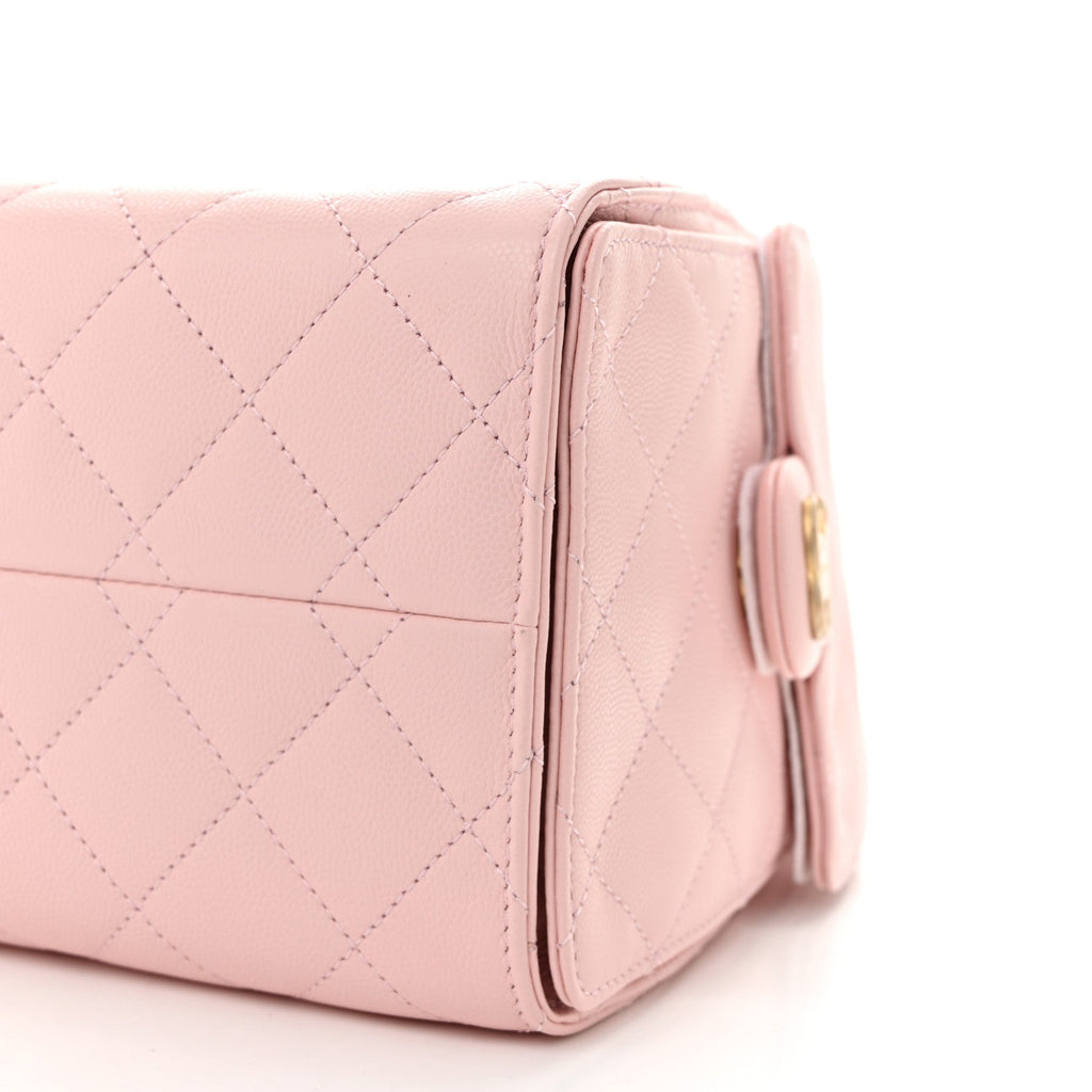 Caviar Quilted Small Chanel 25 Handbag Light Pink