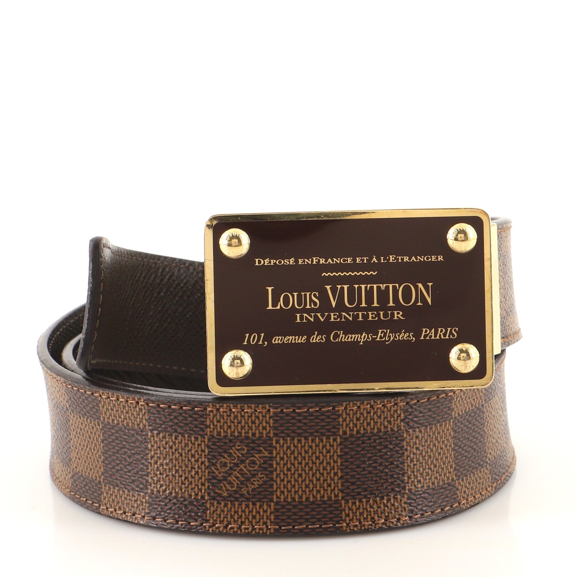 Inventeur Belt Damier Medium 95