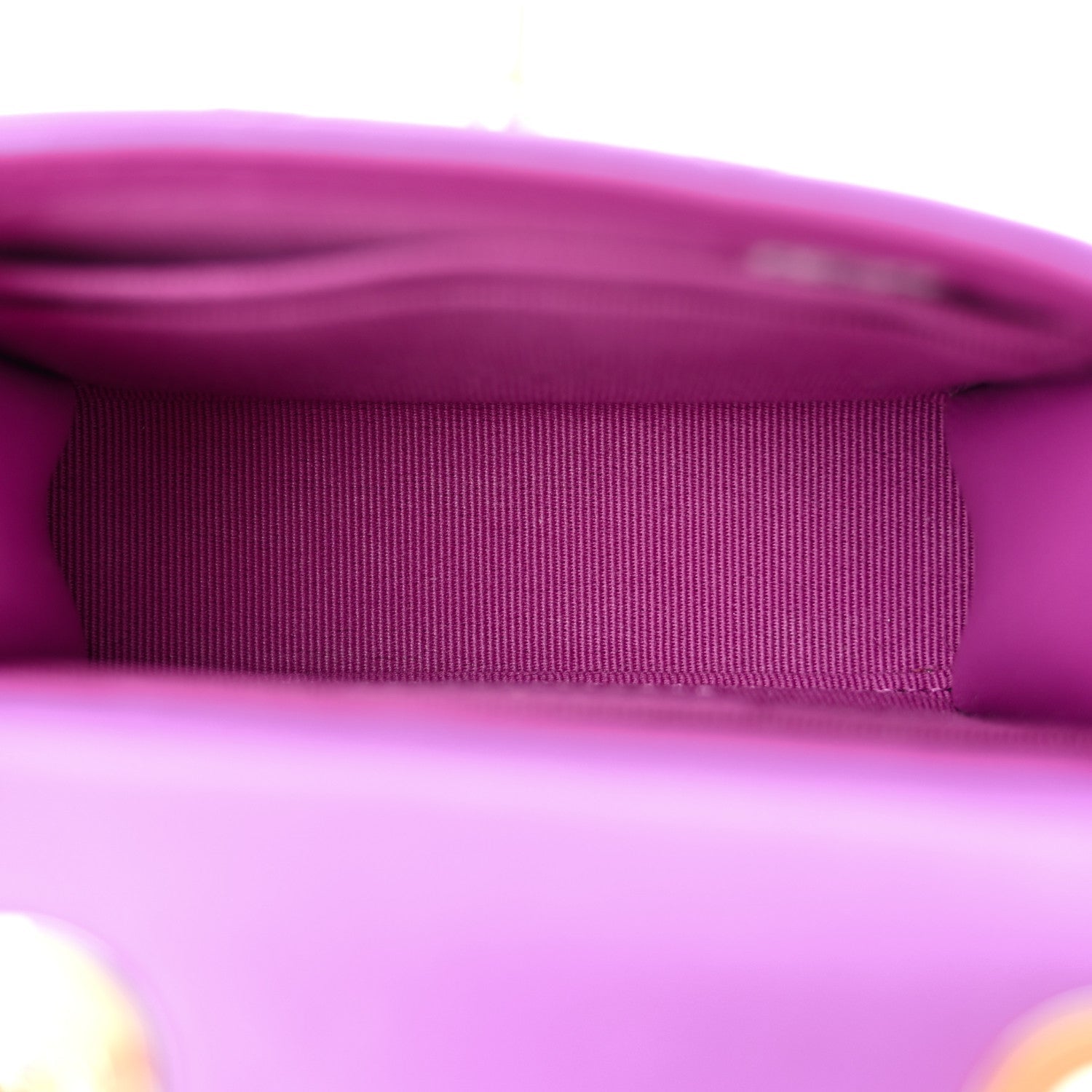 Lambskin Quilted Mini Trendy CC Clutch With Chain Purple