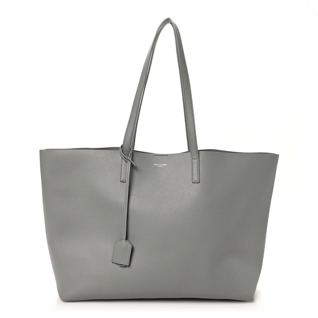 Calfskin Large Shopping Tote New Stone Grey