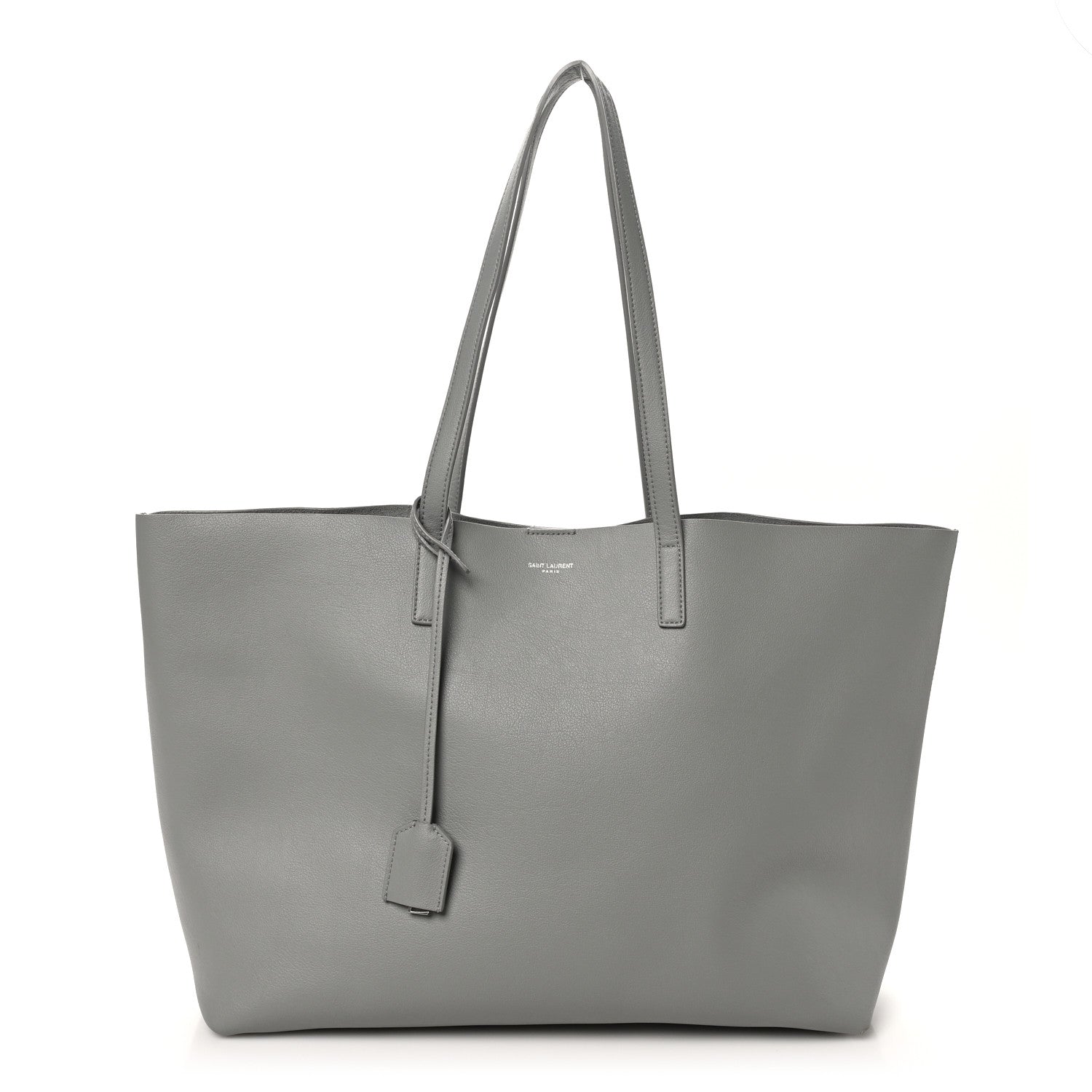 Calfskin Large Shopping Tote New Stone Grey