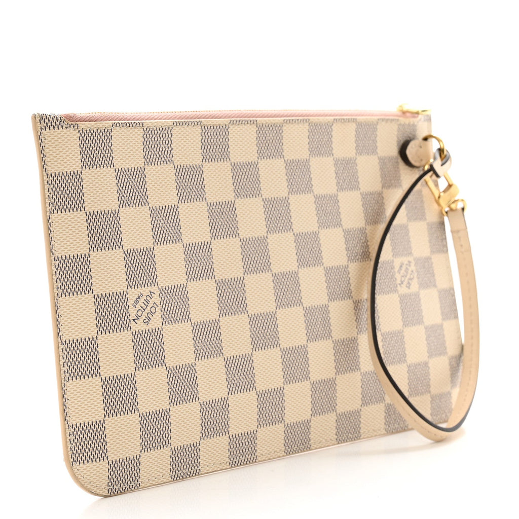 Damier Azur Neverfull MM GM Pochette Rose Ballerine