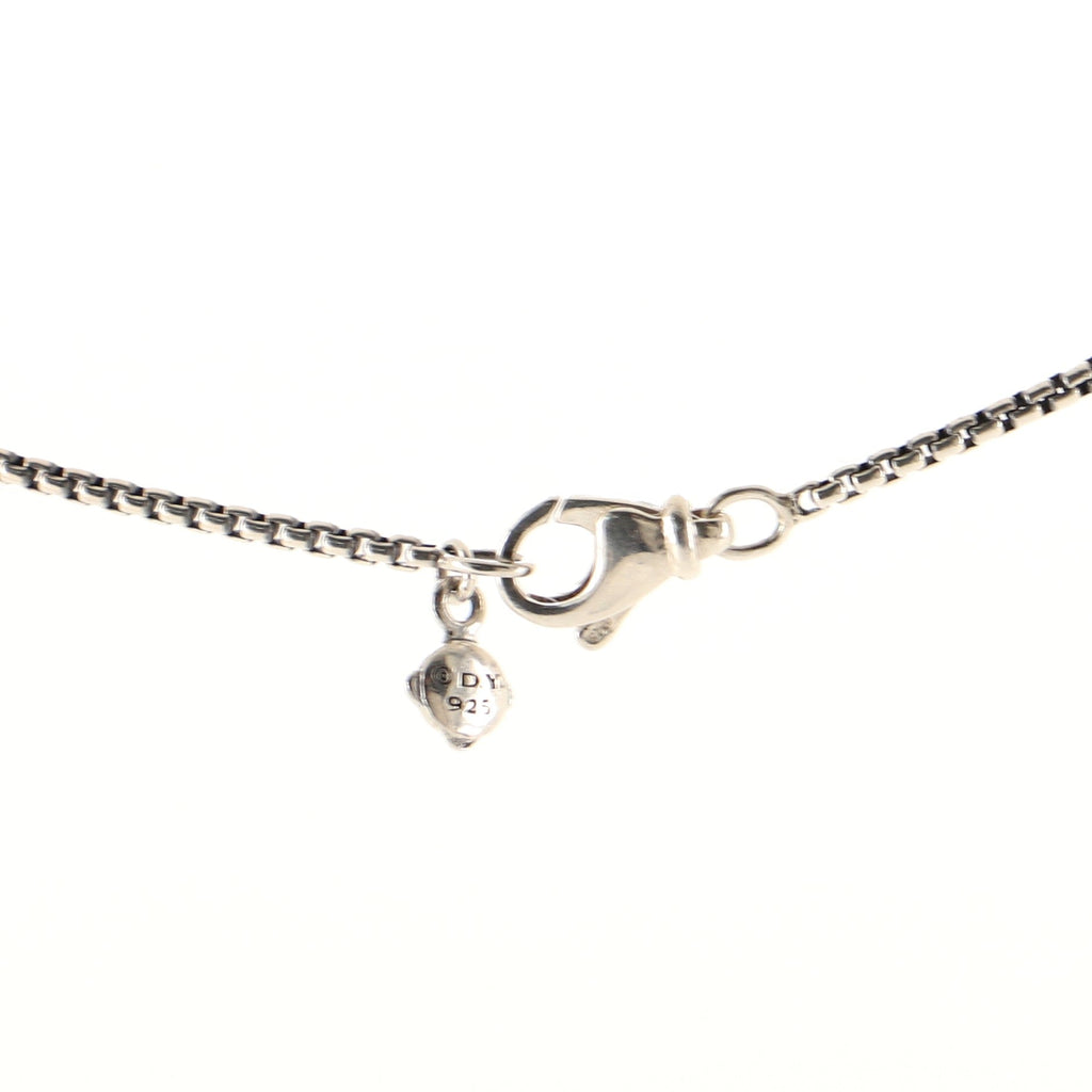 Teardrop Pendant Necklace Sterling Silver with Topaz