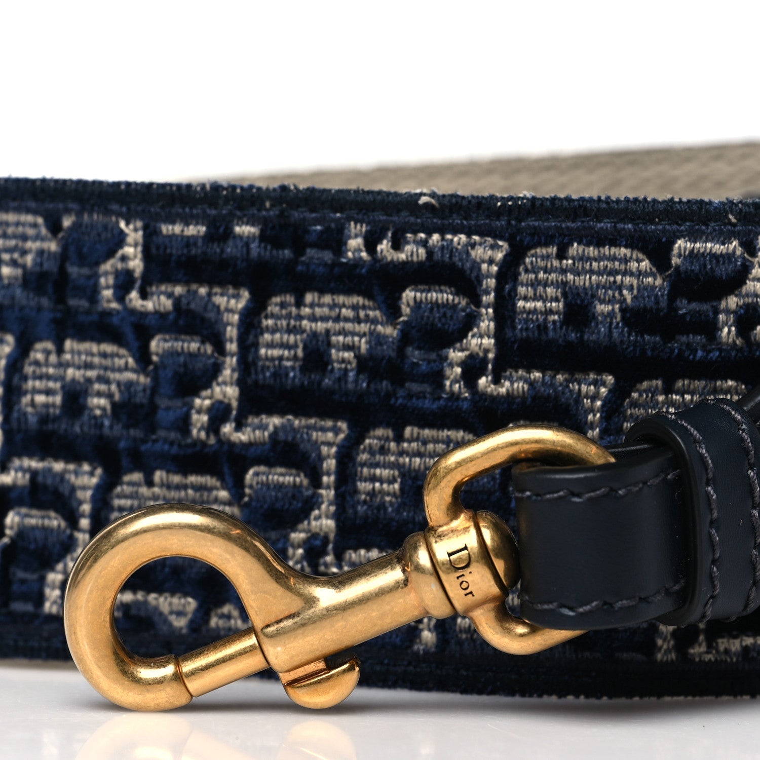 Velvet Oblique Shoulder Strap Blue