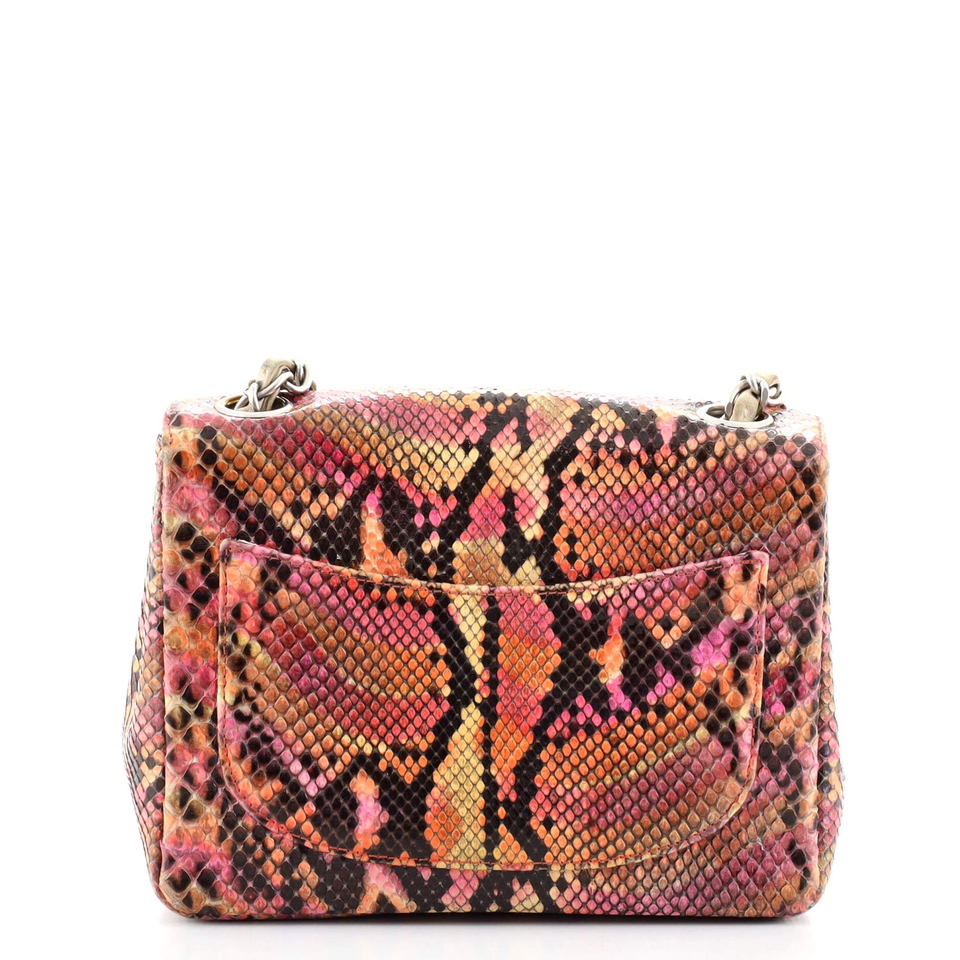Classic Single Flap Bag Python Mini