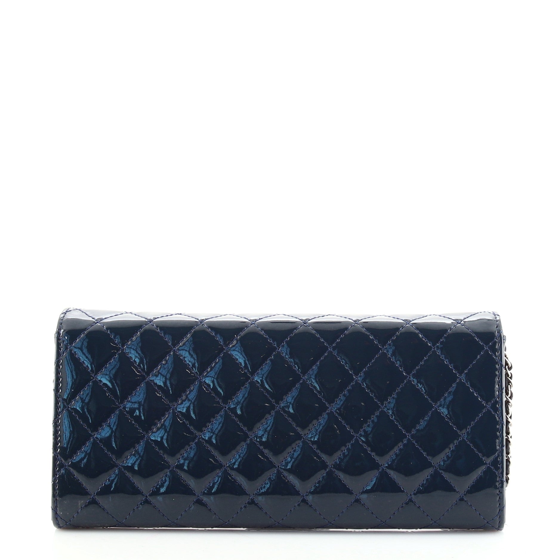Wallet On Chain Clutch Quilted Patent East West