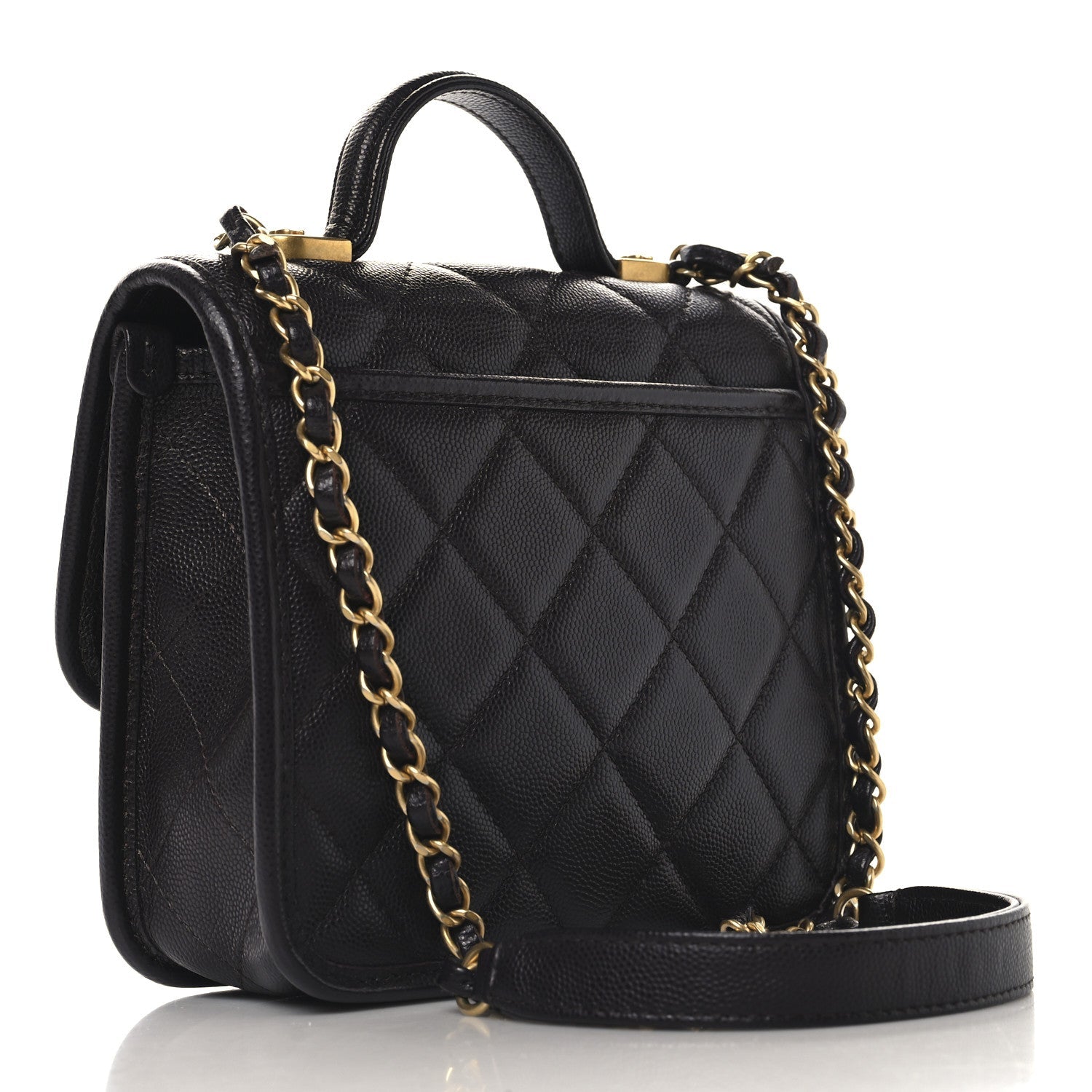 Caviar School Memory Mini Top Handle Flap  Burgundy