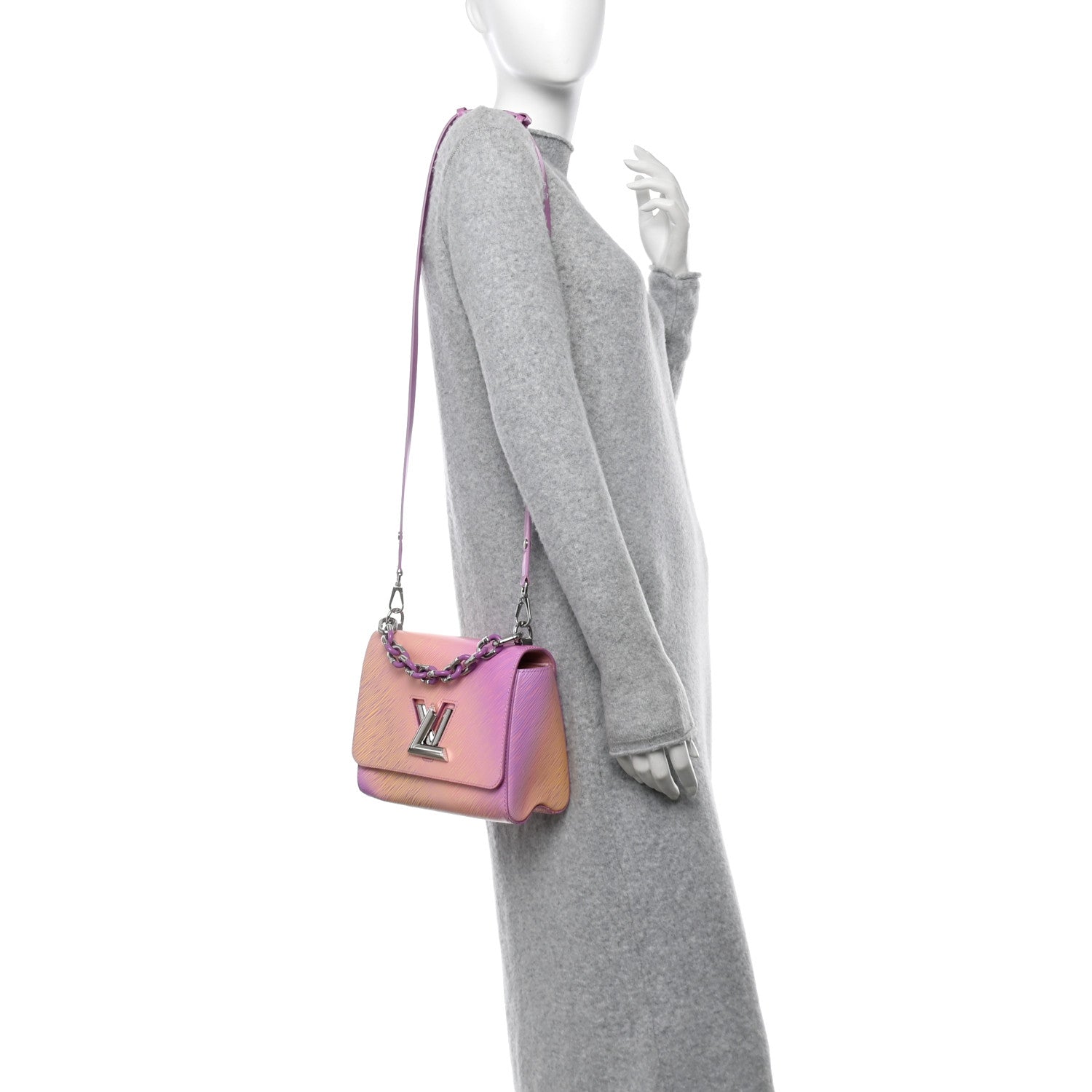 Epi Twist Shoulder Bag MM Gradient Orange