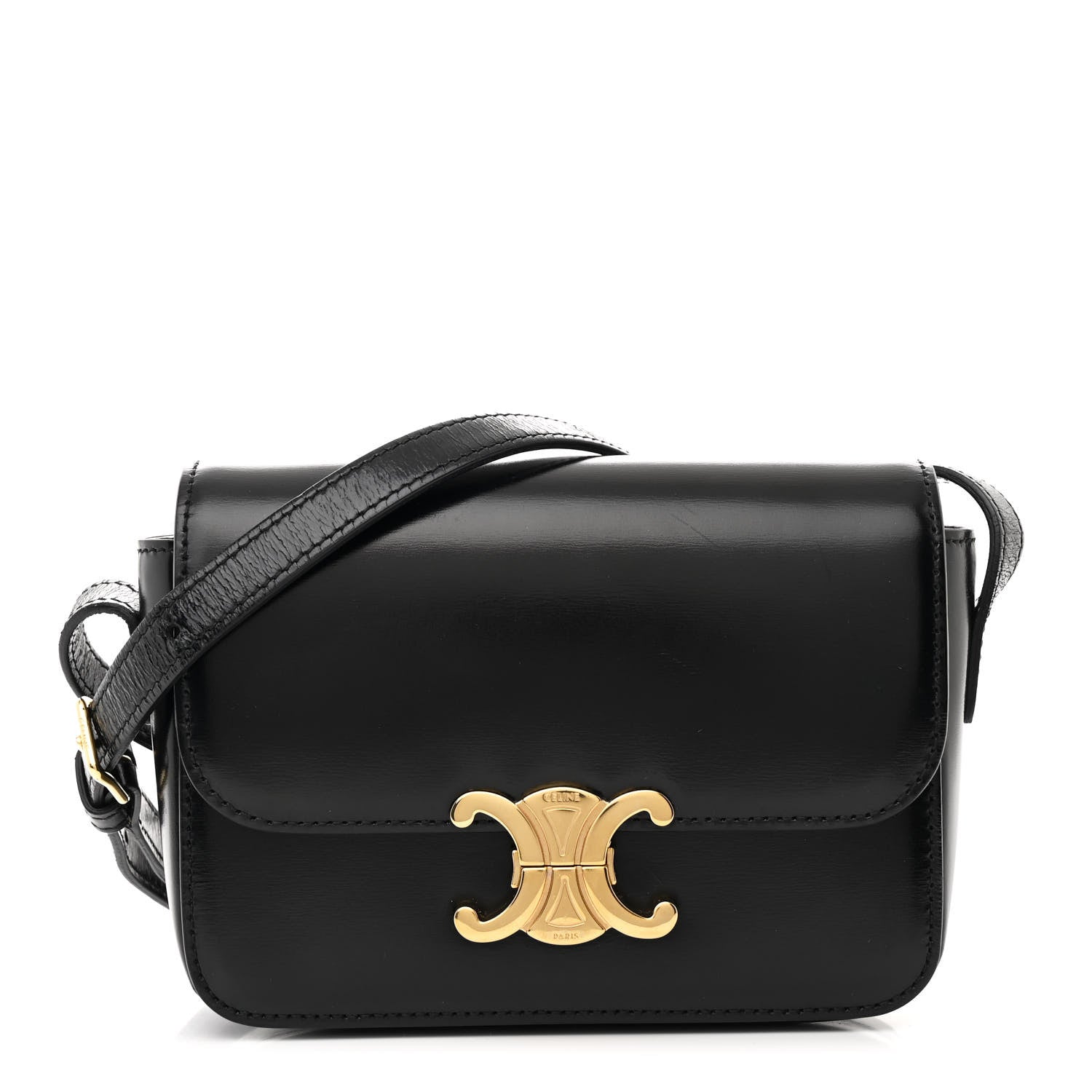 Shiny Calfskin Nano Triomphe Black