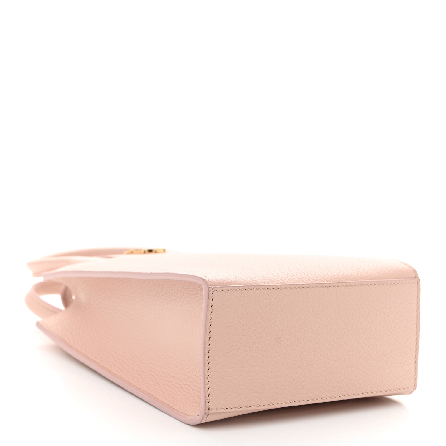Grainy Calfskin Micro Frances Tote Dusky Pink
