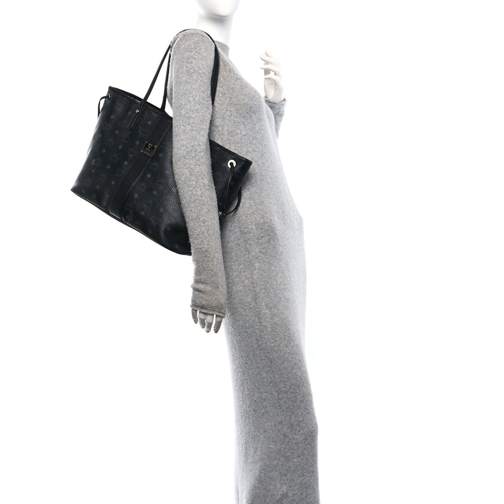 Visetos Medium Liz Reversible Shopper Tote Black