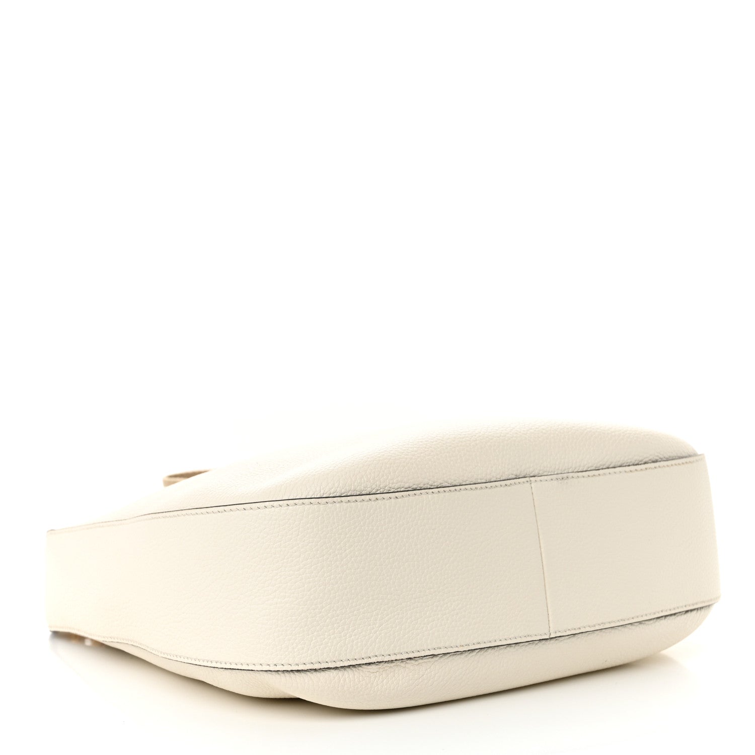 Vitello Daino Zippered Messenger Hobo White