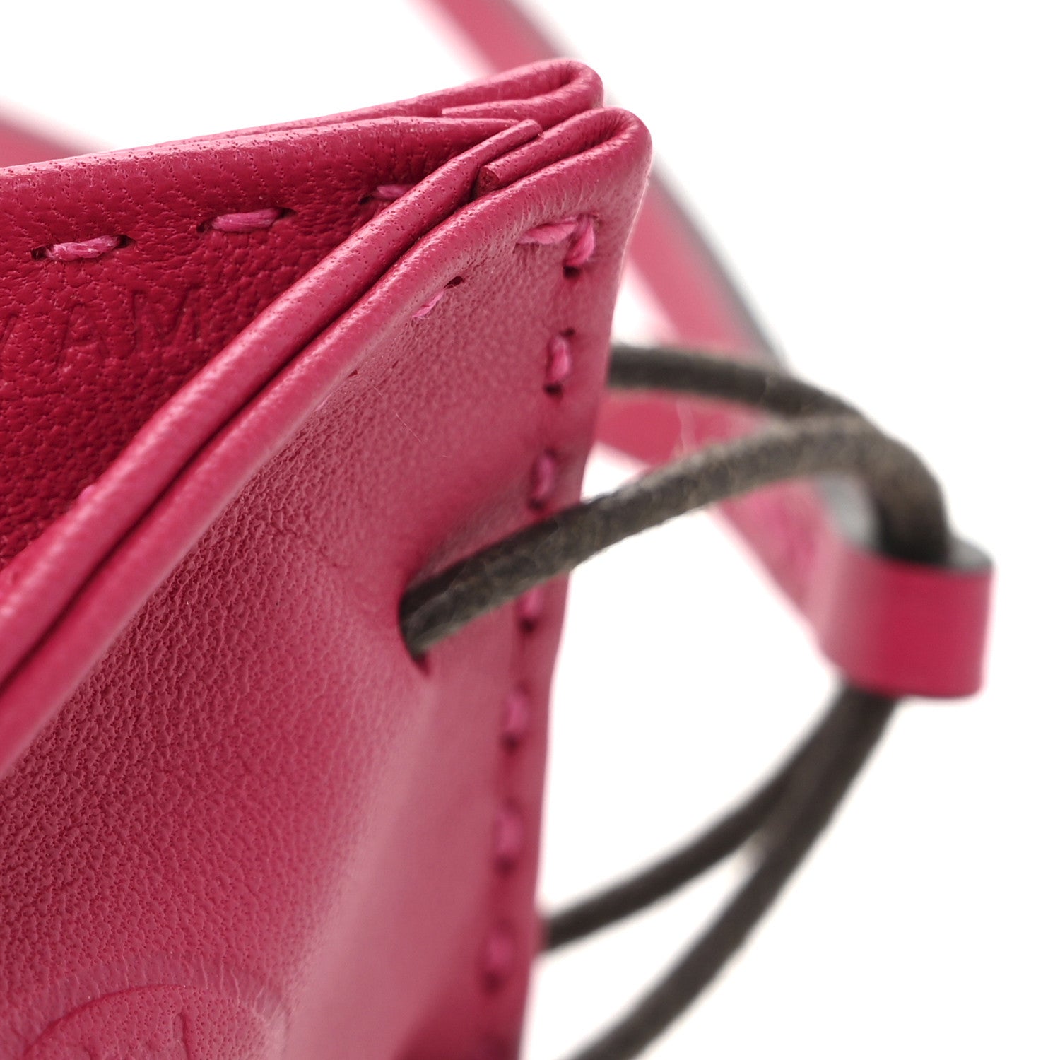 Milo Lambskin Swift Shopping Bag Charm Rose Mexico