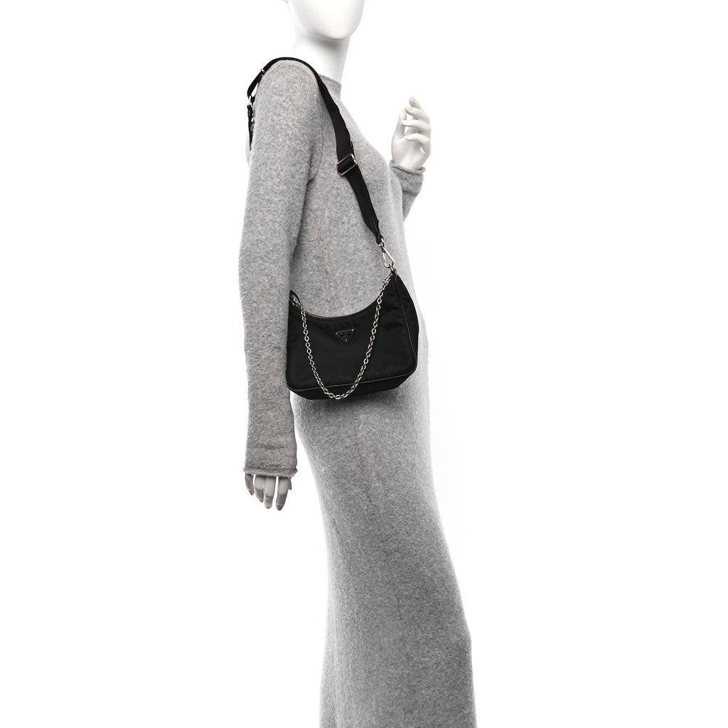 Nylon Re-Edition 2005 Shoulder Bag Black