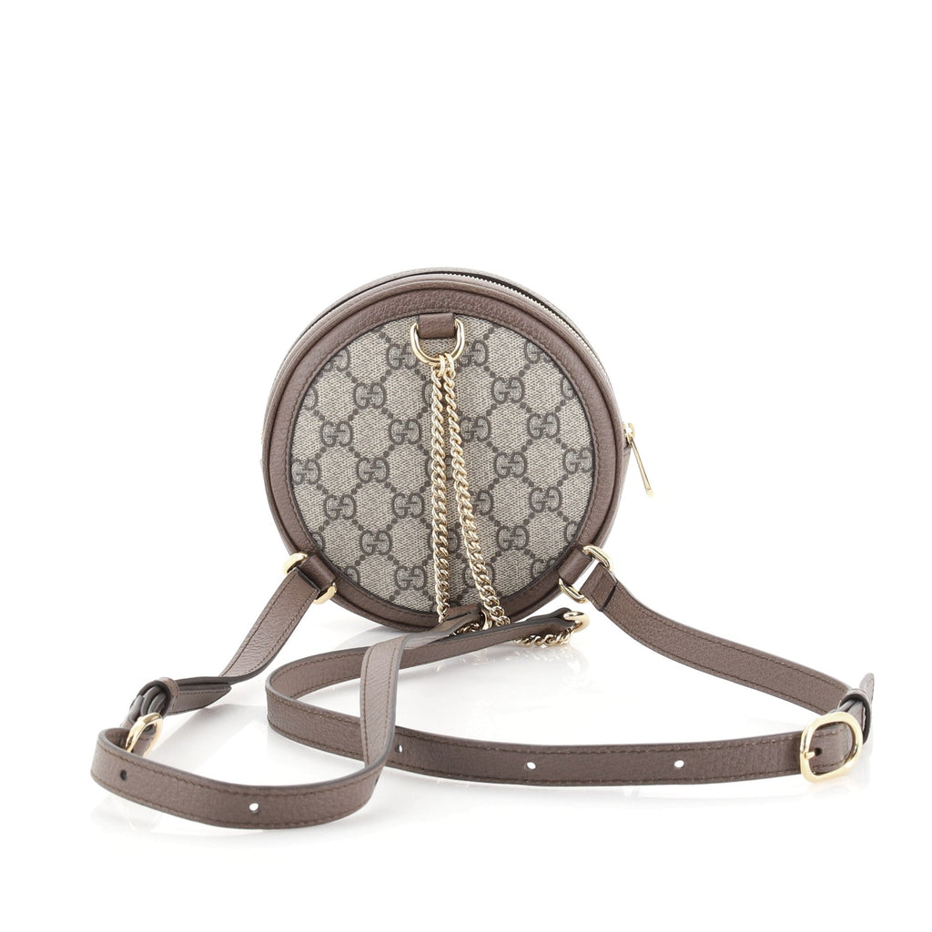 Ophidia Round Backpack GG Coated Canvas Mini