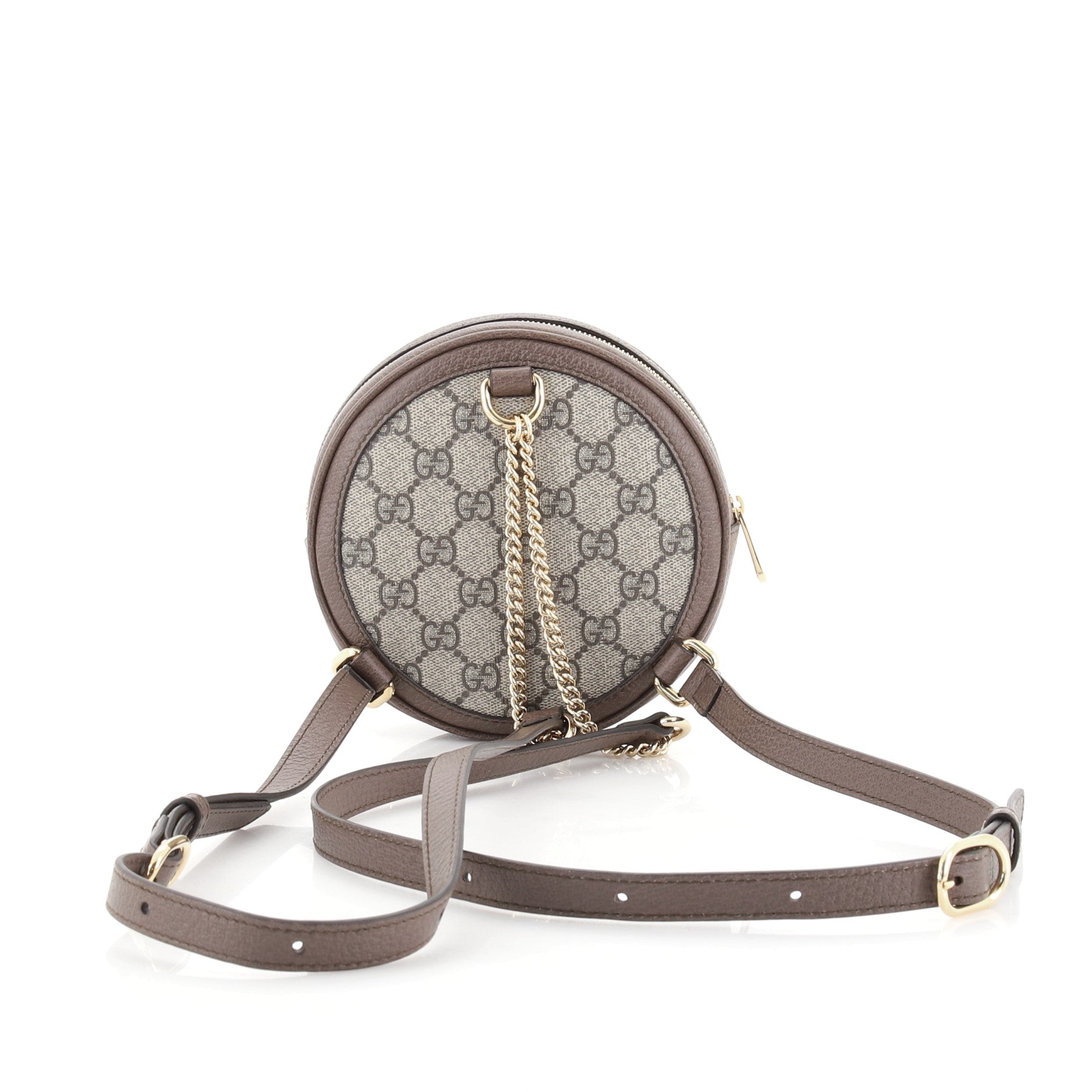 Ophidia Round Backpack GG Coated Canvas Mini