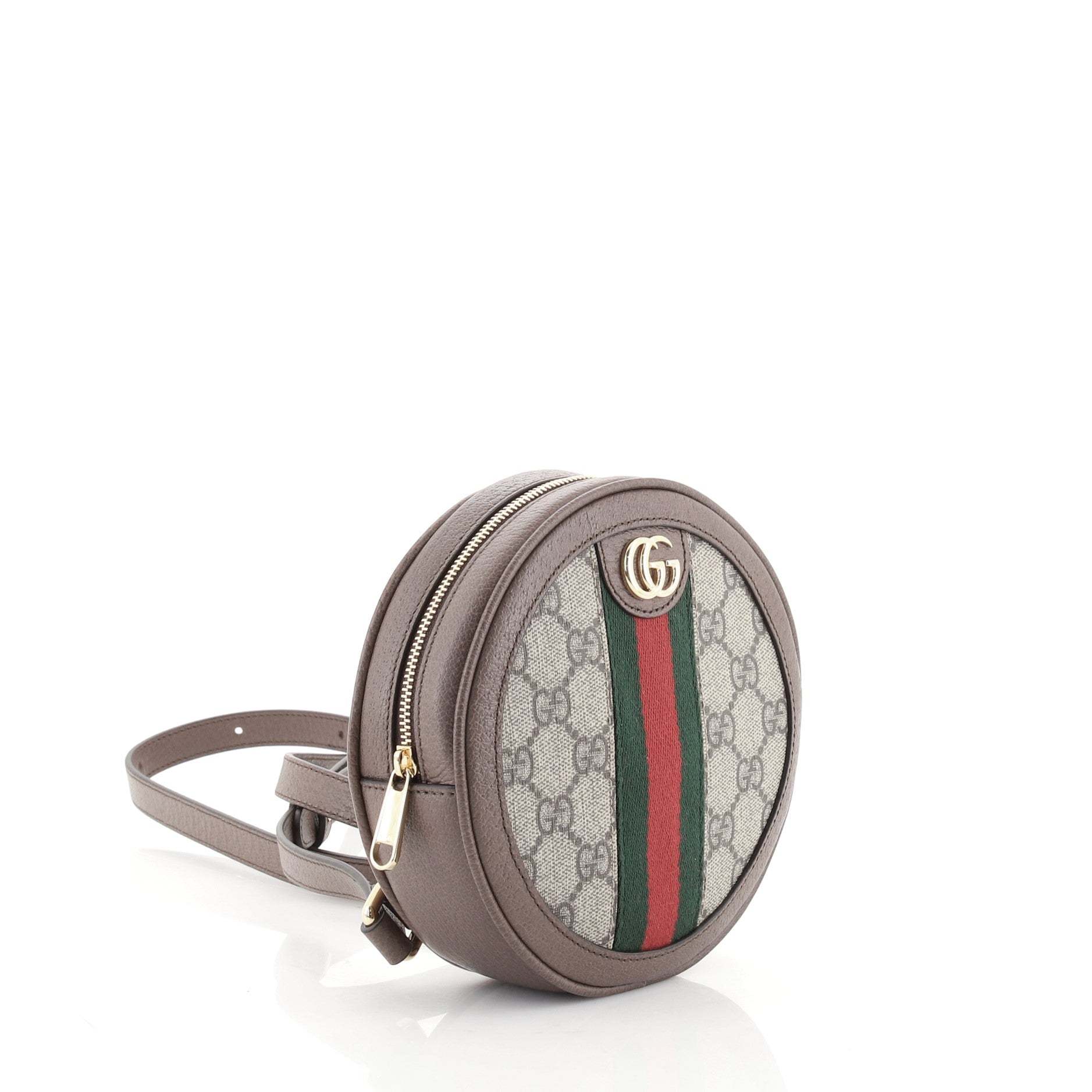 Ophidia Round Backpack GG Coated Canvas Mini