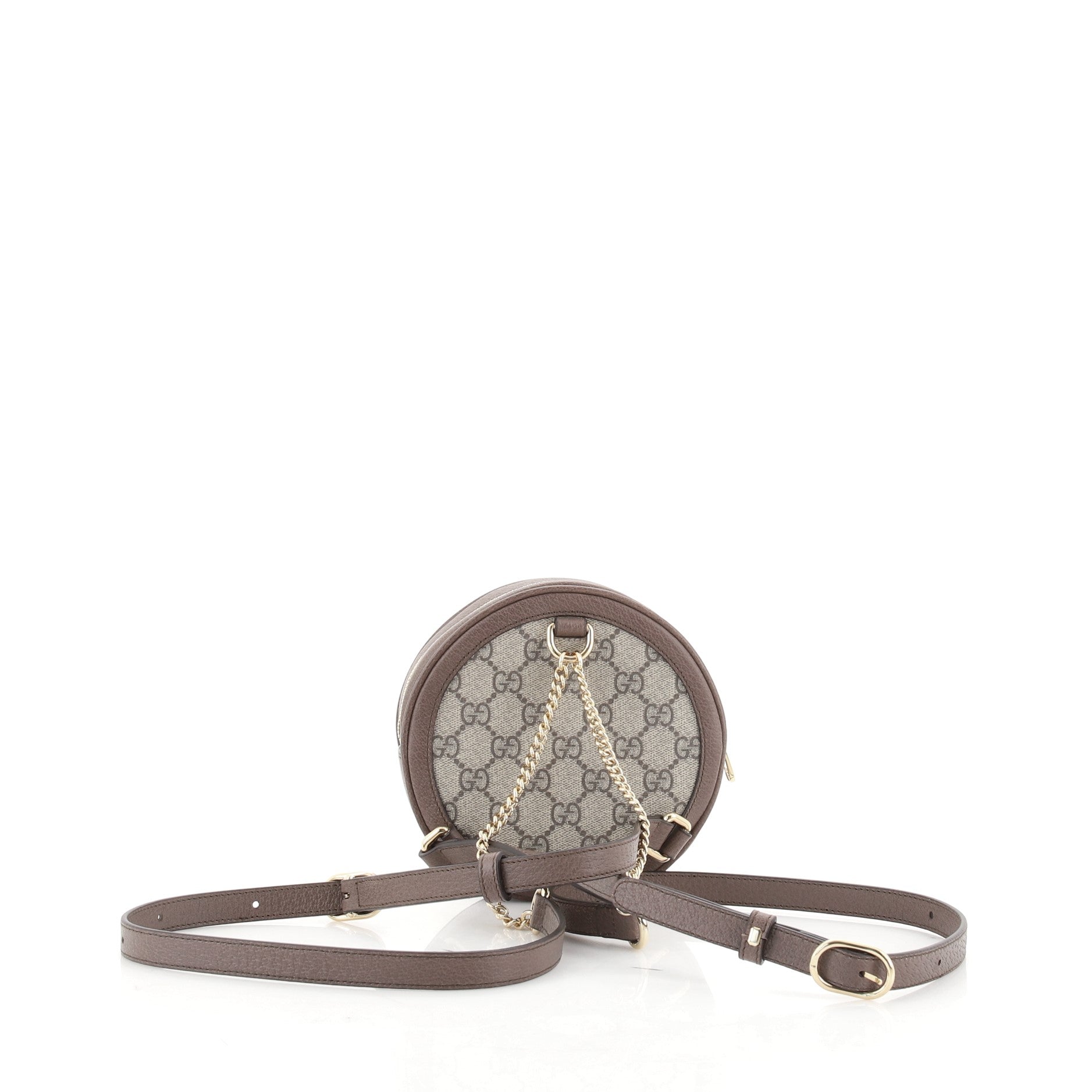 Ophidia Round Backpack GG Coated Canvas Mini
