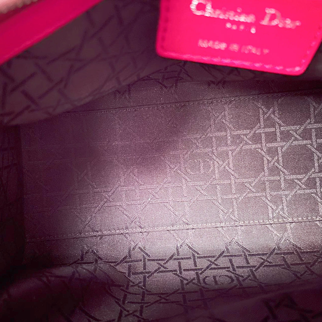 Christian Dior Lady Dior Bag Medium Red Cannage Lambskin Handbag